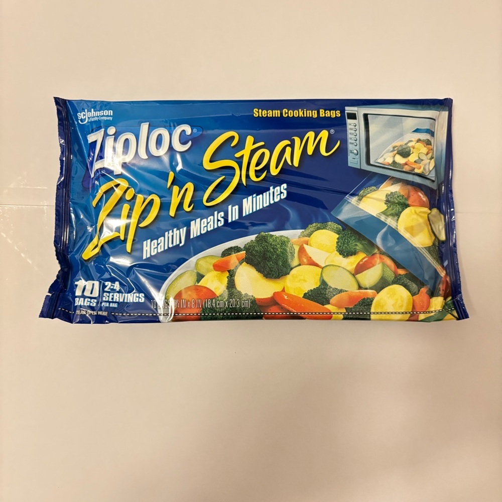 Ziploc Zip N Steam Cooking Microwave Meal Bags Discontinued New